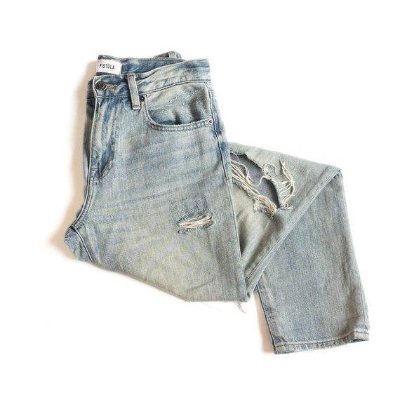 Pistola denim Presley 90’s style straight leg high rise faded wash jean ❤️ - Picture 2 of 7